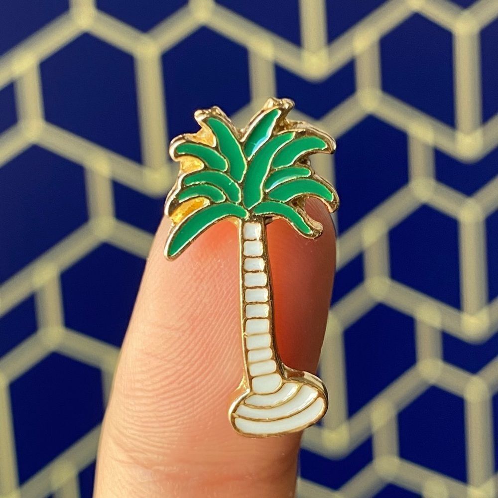 Tropical Palm Tree Small Enamel Pin/ Brooch Lapel